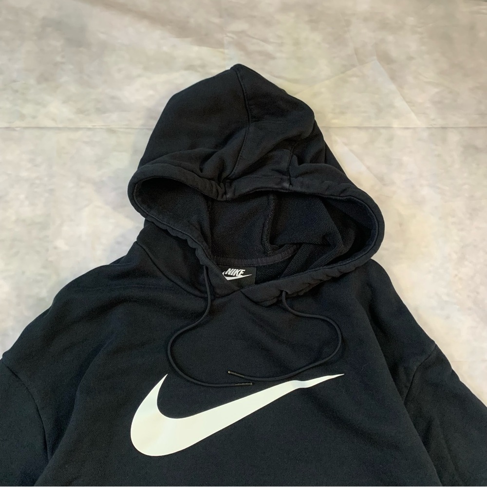 Nike Black Hoodie with White Swoosh - Picture 2 of 6